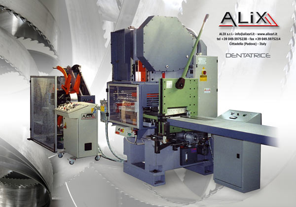 Band saw blade shearing line for log cutters